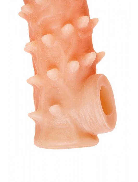 Телесная закрытая насадка с пупырышками Cock Sleeve Size L - 17,6 см. - KOKOS - в Красноярске купить с доставкой