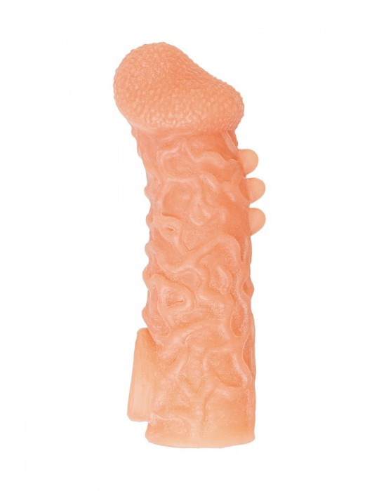 Телесная закрытая насадка с шершавой головкой Cock Sleeve Size S - 13,8 см. - KOKOS - в Красноярске купить с доставкой