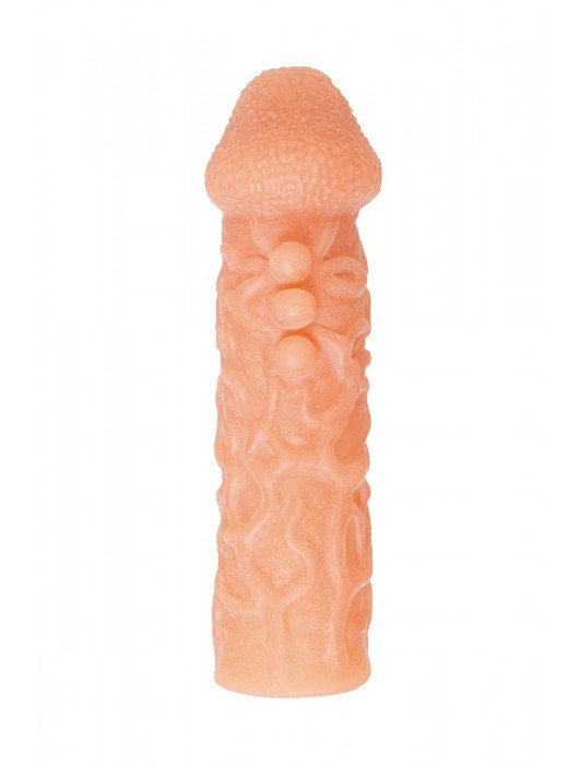 Телесная закрытая насадка с шершавой головкой Cock Sleeve Size S - 13,8 см. - KOKOS - в Красноярске купить с доставкой