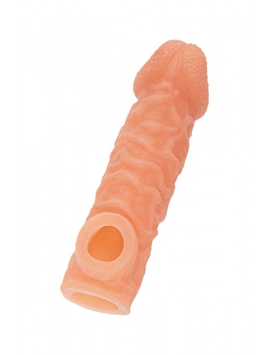 Телесная закрытая насадка с шершавой головкой Cock Sleeve Size S - 13,8 см. - KOKOS - в Красноярске купить с доставкой