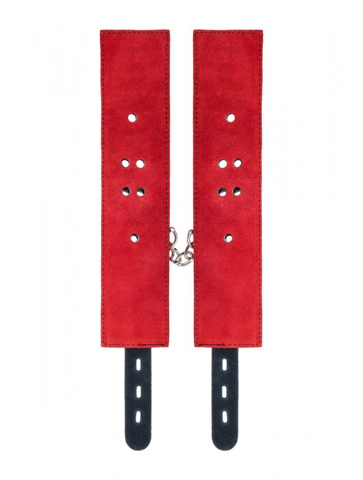 Красно-черные оковы на ноги из кожи - ToyFa - купить с доставкой в Красноярске