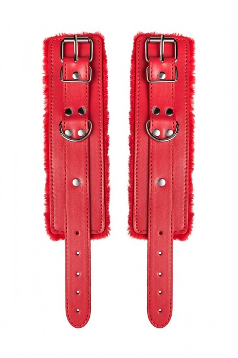 Красные наручники Anonymo из искусственной кожи - ToyFa - купить с доставкой в Красноярске