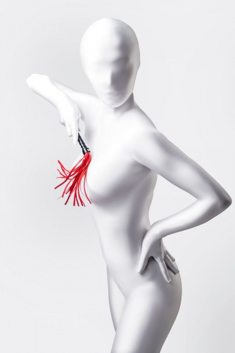 Красно-черный флоггер Anonymo - 28 см. - ToyFa - купить с доставкой в Красноярске