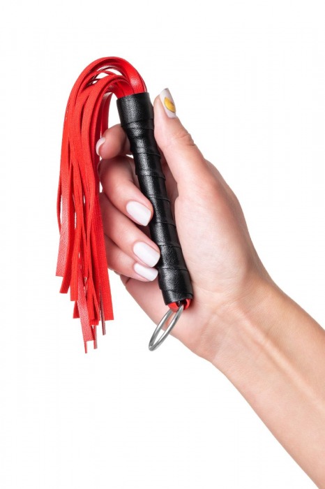 Красно-черный флоггер Anonymo - 28 см. - ToyFa - купить с доставкой в Красноярске