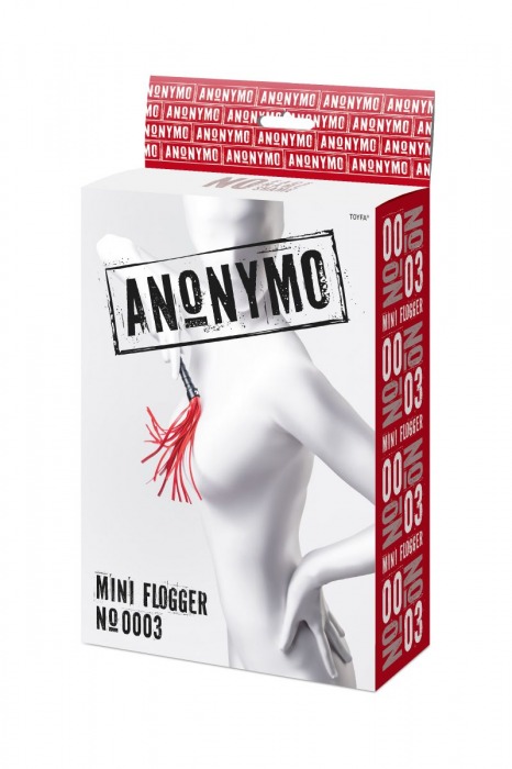 Красно-черный флоггер Anonymo - 28 см. - ToyFa - купить с доставкой в Красноярске