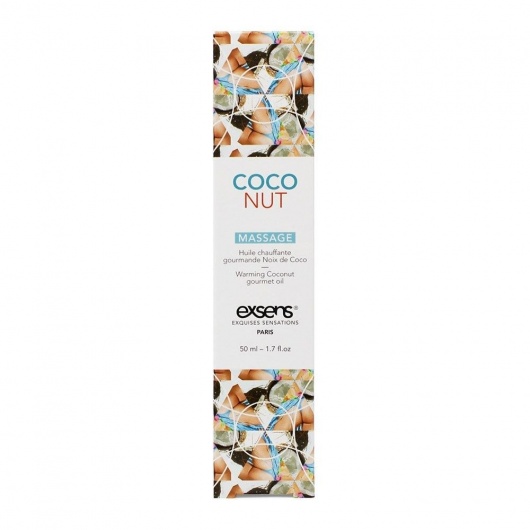 Разогревающее массажное масло с ароматом кокоса Gourmet Coconut - 50 мл. - Exsens - купить с доставкой в Красноярске