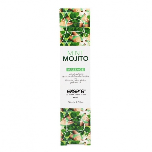 Разогревающее массажное масло с ароматом мохито Gourmet Mint Mojito - 50 мл. - Exsens - купить с доставкой в Красноярске