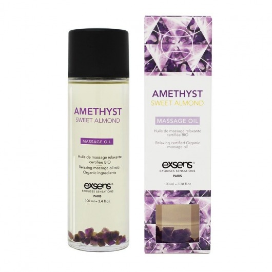 Органическое массажное масло AMETHYST SWEET ALMOND - 100 мл. - Exsens - купить с доставкой в Красноярске