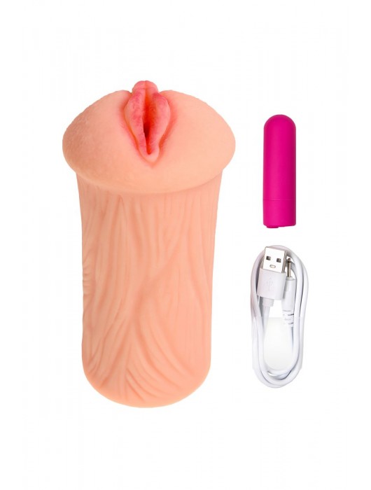 Реалистичный мастурбатор-вагина телесного цвета Elegance.001 с вибрацией - KOKOS - в Красноярске купить с доставкой
