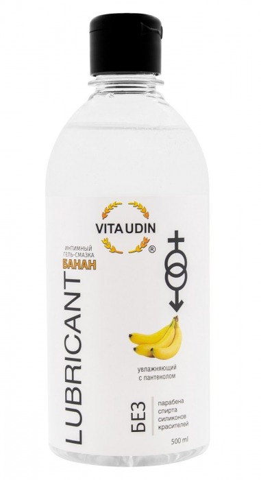 Интимный гель-смазка на водной основе VITA UDIN с ароматом банана - 500 мл. - VITA UDIN - купить с доставкой в Красноярске