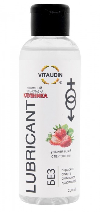 Интимный гель-смазка на водной основе VITA UDIN с ароматом клубники - 200 мл. - VITA UDIN - купить с доставкой в Красноярске