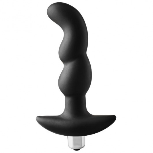 Черная вибропробка для простаты FantASStic Vibrating Prostate Plug - 14,5 см. - Dream Toys - в Красноярске купить с доставкой