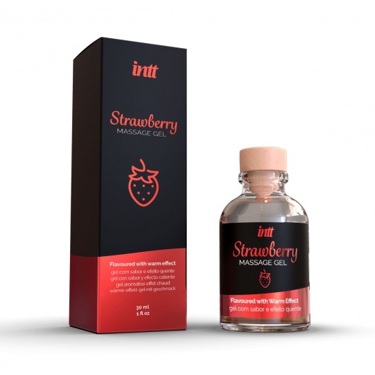 Массажный гель с ароматом клубники Strawberry - 30 мл. - INTT - купить с доставкой в Красноярске