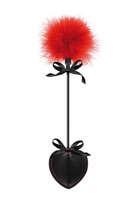 Стек с пуховкой Sweet Caress Feather Whip - 44 см. - Sweet Caress - купить с доставкой в Красноярске