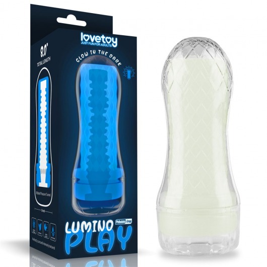 Светящийся в темноте мастурбатор Lumino Play Masturbator Ribbed - Lovetoy - в Красноярске купить с доставкой