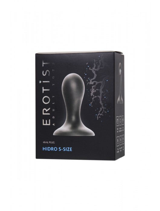 Черная анальная втулка Hidro S - 8,5 см. - Erotist Adult Toys