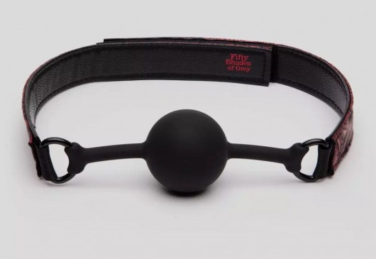 Кляп-шар на двусторонних ремешках Reversible Silicone Ball Gag - Fifty Shades of Grey - купить с доставкой в Красноярске