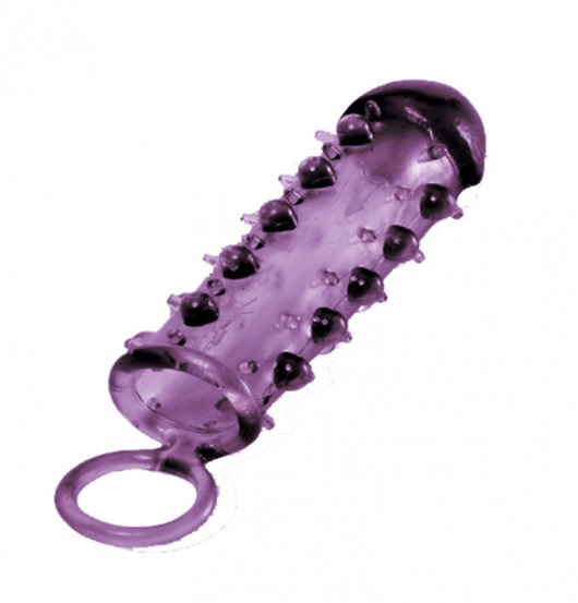 Закрытая фиолетовая насадка с пупырышками SAMURAI PENIS SLEEVE PURPLE - 14,5 см. - NMC - в Красноярске купить с доставкой