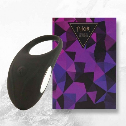 Черное эрекционное виброкольцо Thor Cockring - FeelzToys - в Красноярске купить с доставкой