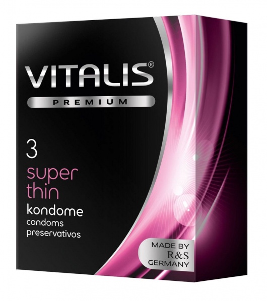 Ультратонкие презервативы VITALIS PREMIUM super thin - 3 шт. - Vitalis - купить с доставкой в Красноярске