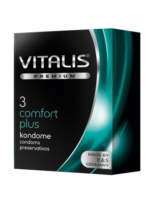 Контурные презервативы VITALIS PREMIUM comfort plus - 3 шт. - Vitalis - купить с доставкой в Красноярске