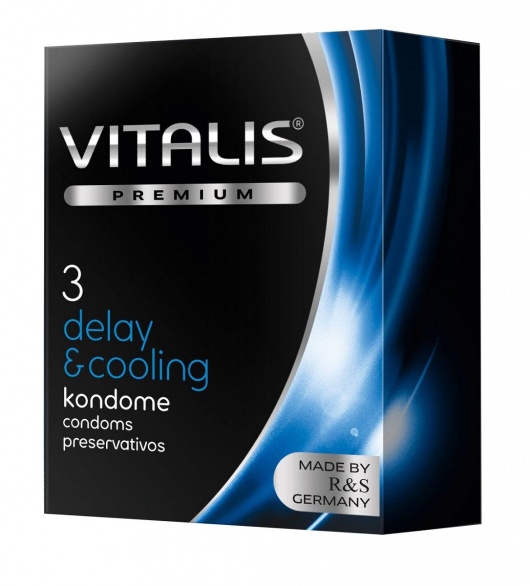 Презервативы VITALIS PREMIUM delay   cooling с охлаждающим эффектом - 3 шт. - Vitalis - купить с доставкой в Красноярске