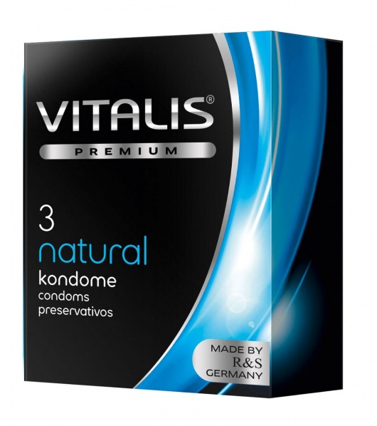 Классические презервативы VITALIS PREMIUM natural - 3 шт. - Vitalis - купить с доставкой в Красноярске