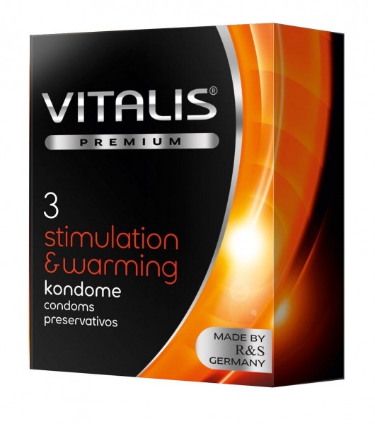 Презервативы VITALIS PREMIUM stimulation   warming с согревающим эффектом - 3 шт. - Vitalis - купить с доставкой в Красноярске