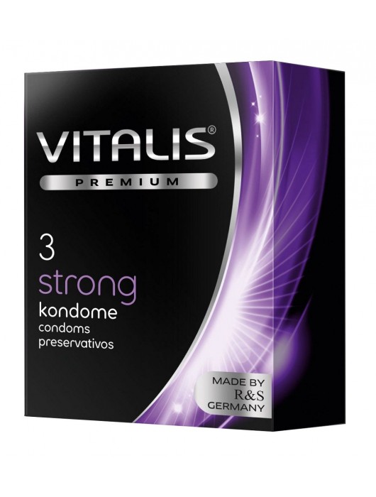 Презервативы с утолщенной стенкой VITALIS PREMIUM strong - 3 шт. - Vitalis - купить с доставкой в Красноярске