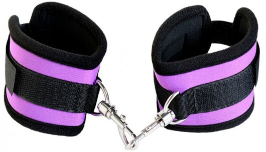 Наручники из неопрена фиолетового цвета - ToyFa - купить с доставкой в Красноярске