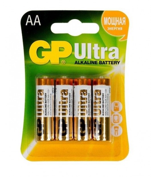 Батарейки алкалиновые GP Ultra Alkaline AA/LR6 - 4 шт. - Элементы питания - купить с доставкой в Красноярске