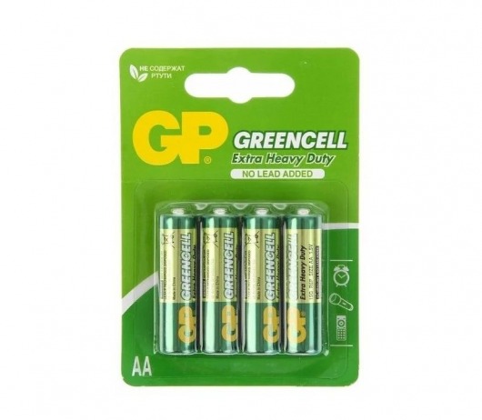 Батарейки солевые GP GreenCell AA/R6G - 4 шт. - Элементы питания - купить с доставкой в Красноярске