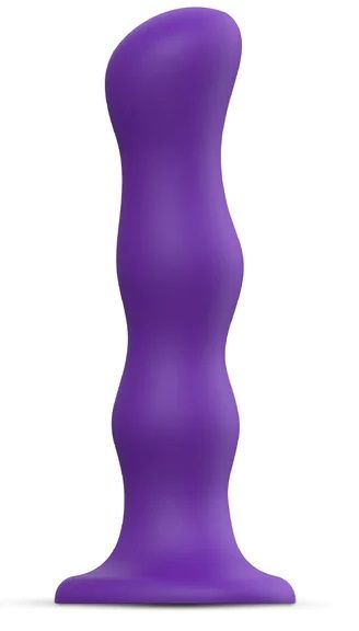 Фиолетовая насадка Strap-On-Me Dildo Geisha Balls size M - Strap-on-me - купить с доставкой в Красноярске