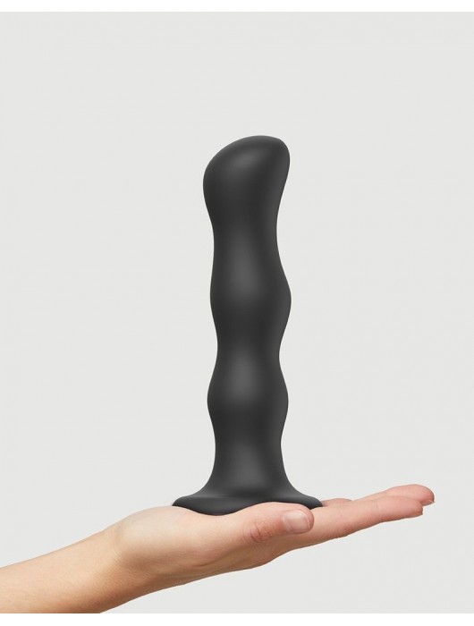 Черная насадка Strap-On-Me Dildo Geisha Balls size XL - Strap-on-me - купить с доставкой в Красноярске