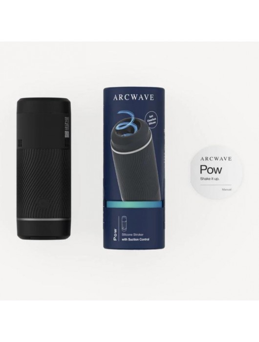 Черный мастурбатор с контролем всасывания Arcwave Pow Stroker - Arcwave - в Красноярске купить с доставкой