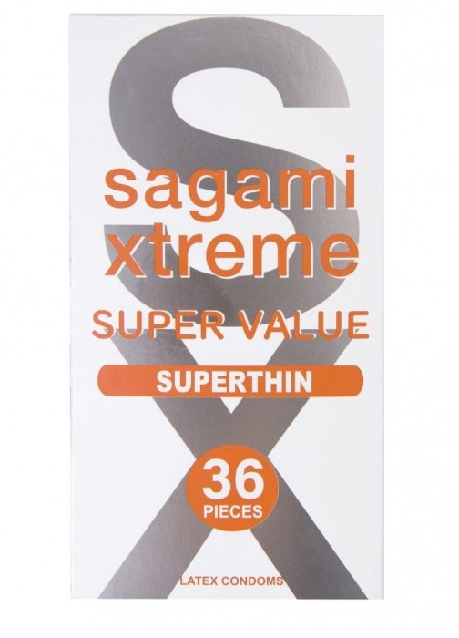 Ультратонкие презервативы Sagami Xtreme Superthin - 36 шт. - Sagami - купить с доставкой в Красноярске