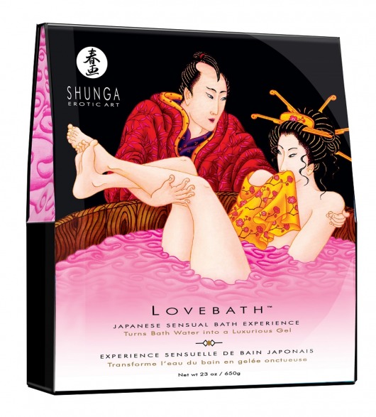 Соль для ванны Lovebath Dragon Fruit, превращающая воду в гель - 650 гр. - Shunga - купить с доставкой в Красноярске