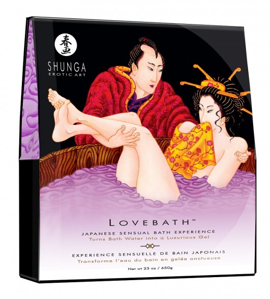 Соль для ванны Lovebath Sensual lotus, превращающая воду в гель - 650 гр. - Shunga - купить с доставкой в Красноярске