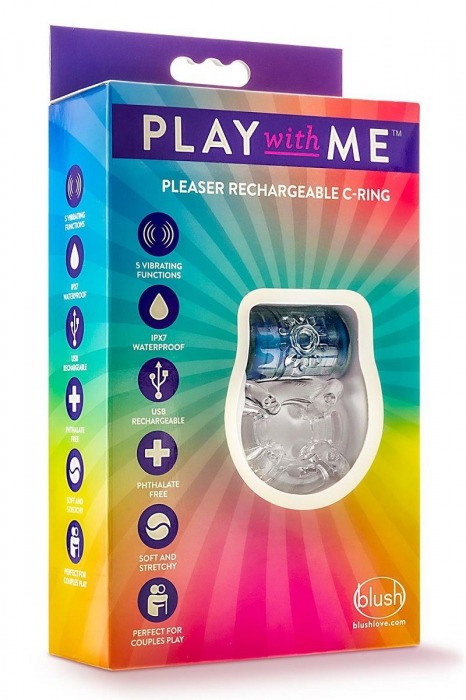 Фиолетовое эрекционное виброкольцо Pleaser Rechargeable C-Ring - Blush Novelties - в Красноярске купить с доставкой