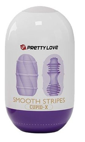 Сиреневый мастурбатор-яйцо Smooth Stripes - Baile - в Красноярске купить с доставкой