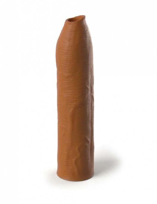 Кофейная насадка-удлинитель Uncut Silicone Penis Enhancer - 17,8 см. - Pipedream - в Красноярске купить с доставкой