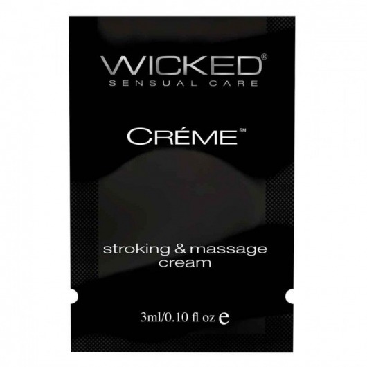 Крем для массажа и мастурбации Wicked Stroking and Massage Creme - 3 мл. - Wicked - купить с доставкой в Красноярске