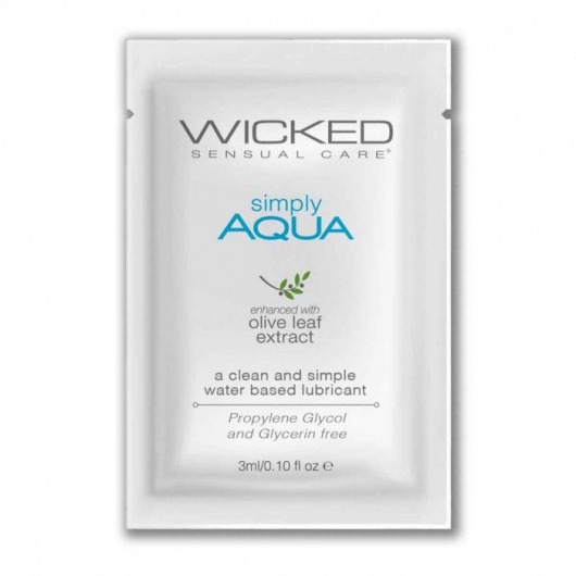 Легкий лубрикант на водной основе Wicked Simply AQUA - 3 мл. - Wicked - купить с доставкой в Красноярске