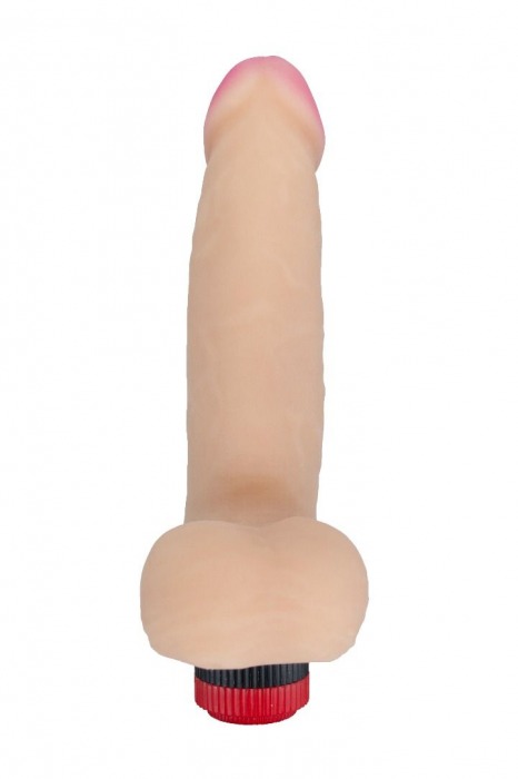 Фаллоимитатор с мошонкой и вибрацией - 17,5 см. - LOVETOY (А-Полимер)