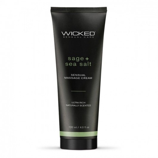 Массажный легкий крем WICKED Sage plus Sea Salt - 120 мл. - Wicked - купить с доставкой в Красноярске