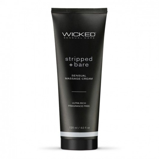 Массажный легкий крем WICKED Stripped plus Bare - 120 мл. - Wicked - купить с доставкой в Красноярске