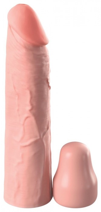 Телесная насадка-удлинитель 1 Inch Silicone X-tension - 17,8 см. - Pipedream - в Красноярске купить с доставкой
