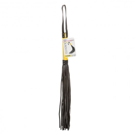 Черная плеть с желтой рукоятью Boundless Flogger - 69,25 см. - California Exotic Novelties - купить с доставкой в Красноярске