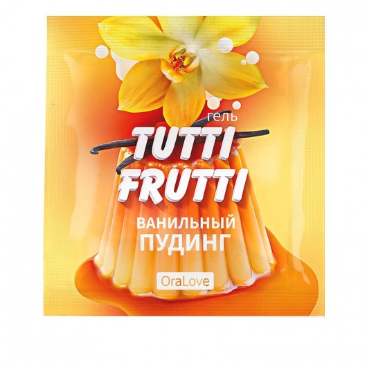 Пробник гель-смазки Tutti-frutti со вкусом ванильного пудинга - 4 гр. - Биоритм - купить с доставкой в Красноярске