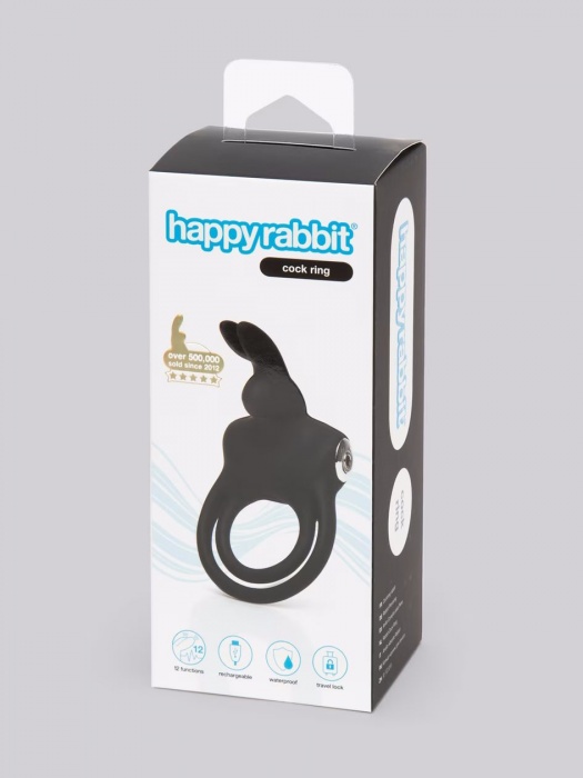 Черное эрекционное виброкольцо Happy Rabbit Cock Ring - Happy Rabbit - в Красноярске купить с доставкой